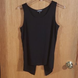 Express Black Split Back Tank Size Small